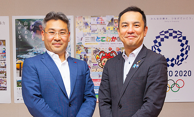 三重県知事 鈴木 英敬　氏（右）、リプロダクションクリニック大阪　石川 智基　先生（左）